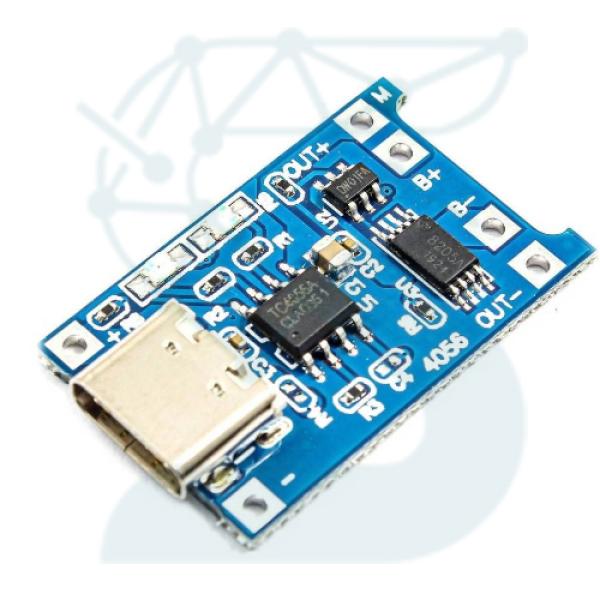 ماژول شارژر باتری لیتیومی 1CEll 1A مدل TP4056 با محافظ