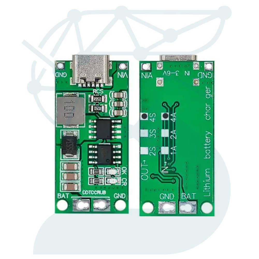 ماژول شارژر باتری لیتیومی 4CELL 4A با ورودی Type-C
