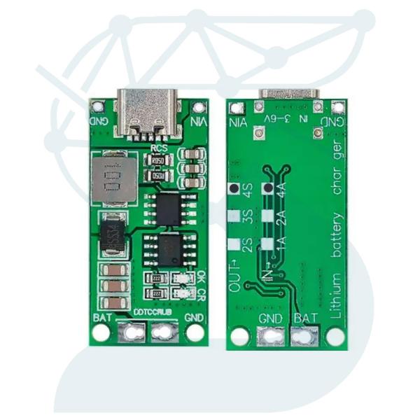 ماژول شارژر باتری لیتیومی 4CELL 4A با ورودی Type-C