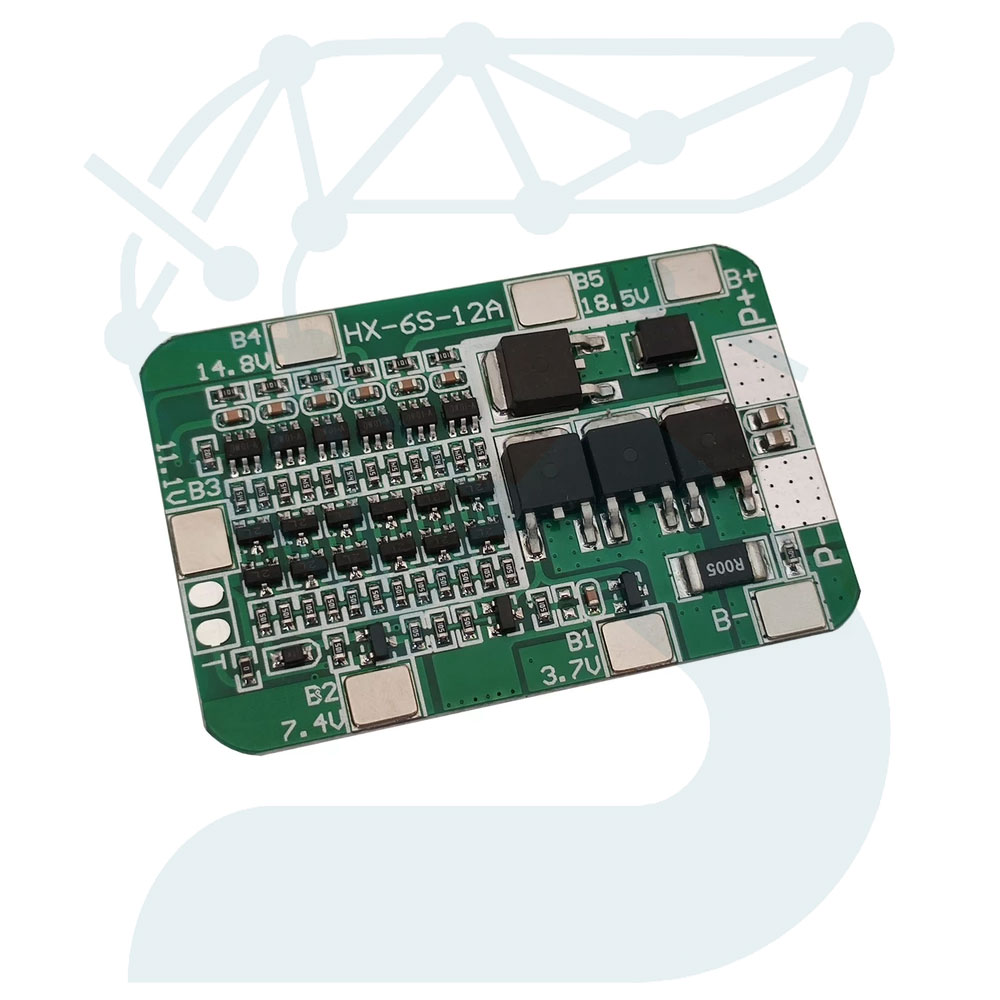 ماژول شارژر و محافظ شارژ باتری لیتیومی 6CELL 12A